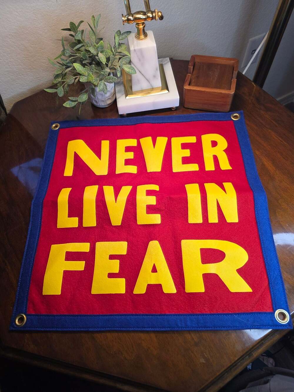 Oxford Pennant Never Live In Fear Camp Flag